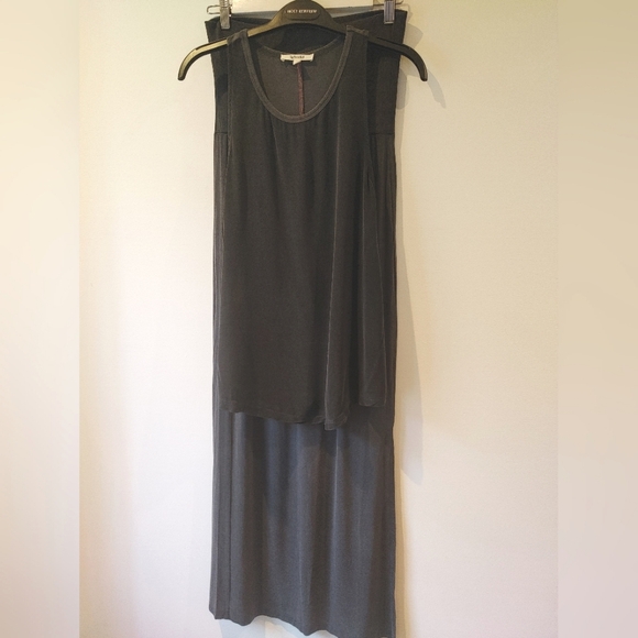 Splendid Charcoal Modal Set: Foldover Maxi Skirt and Tank Size Small - Picture 5 of 12